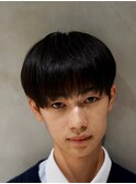 似合わせカット/メンズ韓国マッシュショート/ブルーブラック