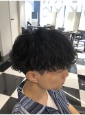ツイスパマッシュ(刈り上げツーブロック黒髪パーマ)