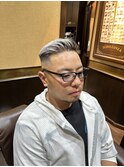 スキンフェード シルバーメッシュ