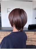 大人ショートボブ×秋の艶カラー くすみカラー#1