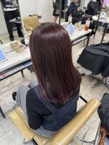 アジールヘア 所沢プロペ通り店(agir hair) ピンクベージュミディアム小顔カットワンレン所沢練馬韓国