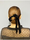 結婚式参列に♪/お呼ばれヘア/おとなっぽヘア/ゆるふあ/シニヨン