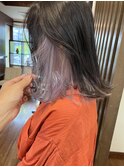 インナーカラーホワイトラベンダー