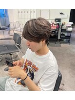 ユーフォリア 渋谷グランデ(Euphoria SHIBUYA GRANDE)&nbsp;ハイライト　グレージュ　メンズデザインカラー