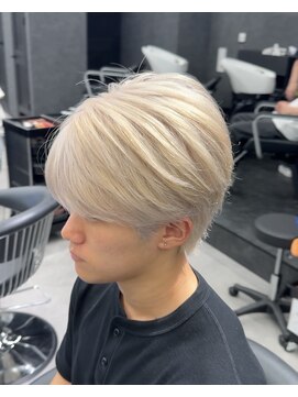 メンズ サロン ドット トウキョウ 町田店(men's salon dot. tokyo) シースルーマッシュ×ホワイトブロンド