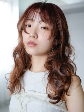 アルバム 渋谷パルコ(ALBUM) 韓国ヘア顔周りレイヤーロングオリーブベージュ_F0801