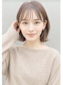 大人かわいい外ハネミディ☆ラベンダーベージュ