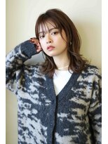 ヘアーパレス フタバ(Hair palace FUTABA)&nbsp;ミディアムレイヤー/バタフライカット/ナチュラルブラウンカラー