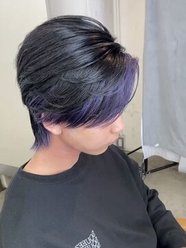 テンバイリップスヘアー(TEN by LIPPS hair) 簡単オシャレパープルインナーカラーセンターパート