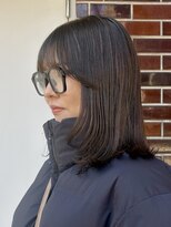 シベルバレー 横浜(sibell)&nbsp;▽レイヤーカット顔周りレイヤーウルフハッシュカットオリーブ