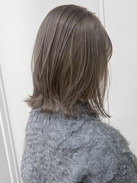 パークレーン アイス イヴェン(park lane ICI yeven) ブリーチなしダブルカラーレイヤーカットボブ縮毛矯正春カラー栄