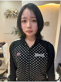 レイヤーボブ/韓国風/こぼれ前髪/顔まわりレイヤー/