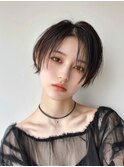 コーラルピンクシャギーカット１２トーンニュアンスレイヤー