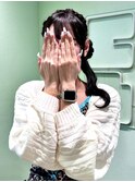 サイドお団子ポニーテール♪