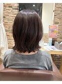 切りっぱなしボブ×グレージュカラー7.26ミルクブラウン