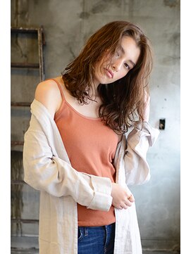 アース 浦添店(HAIR & MAKE EARTH)　 束感ウェットなロングウェーブ【EARTH浦添】