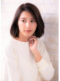 毛先パーマネオウルフ小顔外ハネボブアッシュブラウン
