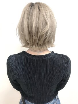 エヌプラス(N+) 黒髪グラデヘアーオリーブグレー小顔に見せるヘアココアベージュ