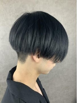 ホームボーイ(HOME BOY) 前下がりマッシュ センターパート ブラック