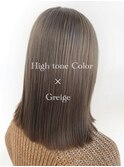 透明感カラー　ブリーチ必須ハイトーンカラー透明感◎グレージュ