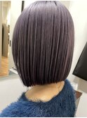 ぱつっとボブ/ラベンダーグレー/ラベンダーアッシュ