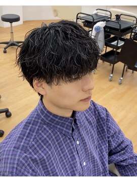 ビカムメンズヘアー 栄店(become men's hair) マッシュ×波巻きパーマ
