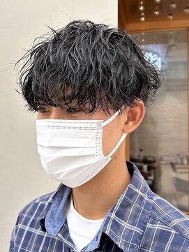 アレアル 広島並木通り店(ALEAR) 刈り上げマッシュ/波巻きパーマ