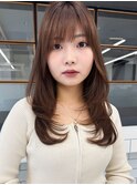 再現性レイヤーロング20代30代40代大人可愛い毛先ワンカール