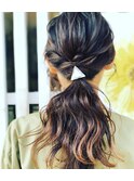 オシャレポニーテール