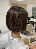 【井上】ショートボブばっさりカットが顔まわりレイヤーボブ小顔