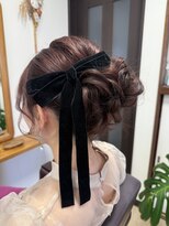 みとも美容室&nbsp;お団子アレンジヘアー