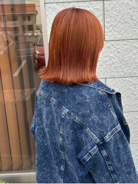 セットアップ 岡山北長瀬店(SET-UP) 外ハネボブ/大人ショートボブ/小顔イメチェン/オレンジカラー