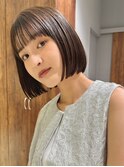 切りっぱなしボブ ぱっつんボブ 前髪カット 髪質改善 表参道