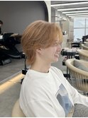 men'sメンズブリーチハイライトダブルカラーフェザーパーマ/立川