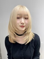 サンク 原宿 表参道(cinq)&nbsp;★ハイトーンカラーミルクティーベージュホワイトベージュカラー