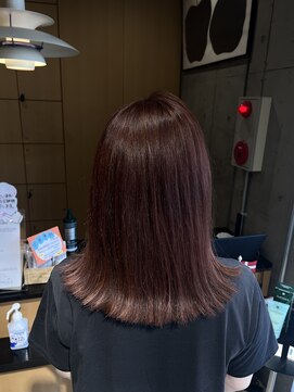 オーガニック ライフ 若葉 鶴ヶ島(organic+life) 20代30代夏カラー◎外ハネミディアムカシスピンク×透明感