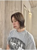 立体感ハイライトx切りっぱなしボブで垢抜けヘア◎