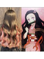 アジールヘア 池袋東口店(agir hair)&nbsp;☆鬼滅カラー/デザインカラー/ネズコ風/韓国風巻き/池袋東口