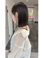 リズム(lysm)&nbsp;切りっぱなしボブ × 透明感カラー