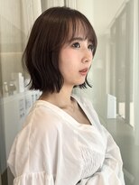 アミリアバイザザ(amiliea by ZA/ZA)&nbsp;シースルーバング×外ハネボブ［ボブ/外ハネボブ/学割］