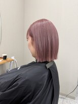 シカ 神戸三宮元町店(Cica)&nbsp;ピンクベージュ ボブ ブリーチ ハイトーン 三宮