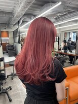 ニコ トウキョウ 渋谷(nico TOKYO)&nbsp;ダブルカラーチェリーレッドピンクブラウン韓国レイヤーロング