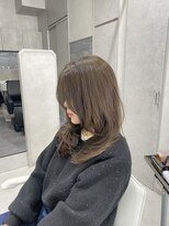 アロット 溝の口店(a.lot) ブリーチなしオリーブベージュ×くびれハッシュカット