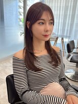 アール ヘアー デザイン(r hair design)&nbsp;サラツヤロングベージュカラーブリーチしない透明感カラー
