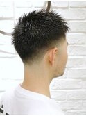 ソフモヒスパイキーボウズローフェード刈り上げ