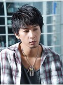 ニュアンスパーマ/シャドウパーマ/メンズ/センターパート[新宿]