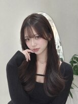 エンター 天神店(ENTER)&nbsp;透明感/艶髪/柔らかブラウン/小顔見えレイヤー/カール