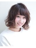 小顔ボブ/パーマ 