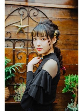 リアン 方南町店(Lian) 暗髪ロングの編みおろしアレンジ