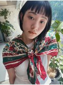 オン眉ボブ